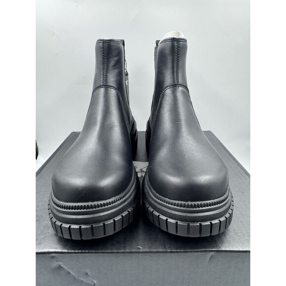 Sorel Women’s Boots ONA AVE Chelsea Chunky Boot Waterproof Sz 9 Black/Black New - Picture 2 of 16